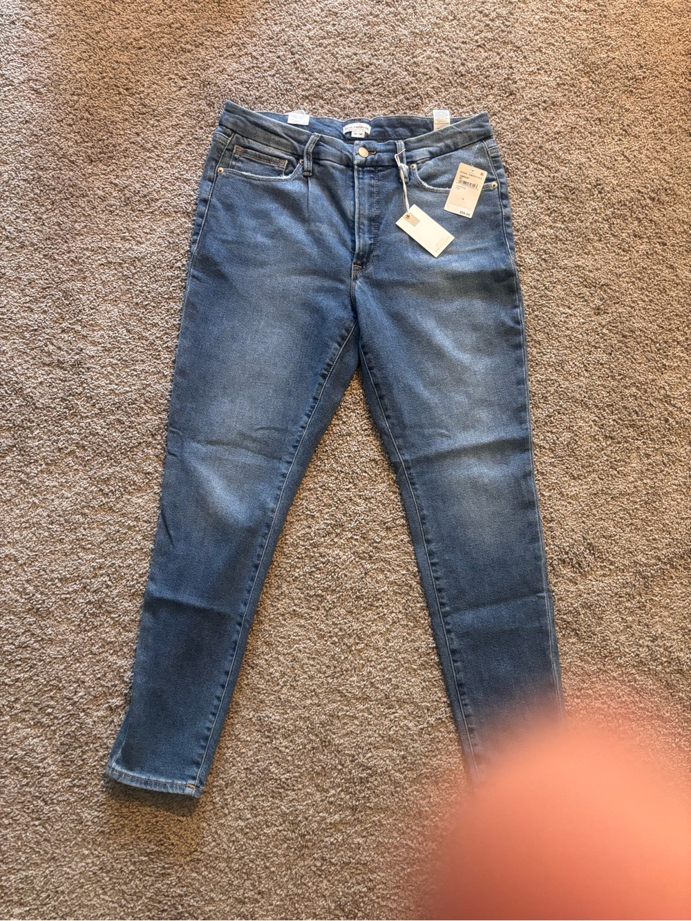 NWT Good American Mid-Blue Skinny Jeans - 14